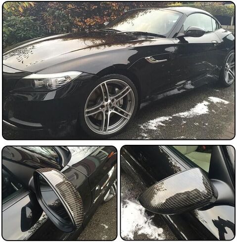 MCARCAR KIT Carbon Fiber Mirror Covers for BMW Z4 E85 2002-2008 Add on Style Car Rearview Mirror Caps in Saudi Arabia