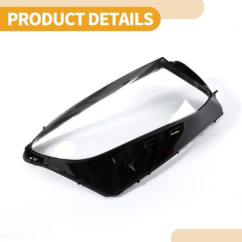 Headlight Lens Cover No.2539061601 Car Front Right Headlight Headlamp Lense Clear Lens Cover for Mercedes Benz W253 GLC 2016-2019 PC Black Clear in Saudi Arabia