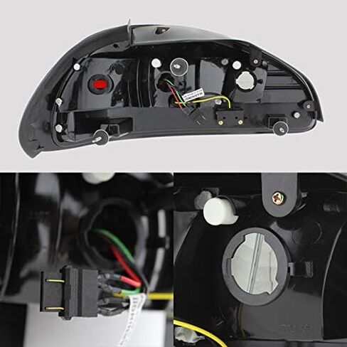 AKKON - For 97-03 Pontiac Grand Prix Black Bezel Rear LED Tail Lights Brake Lamps Replacement Pair Left + Right in Saudi Arabia