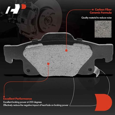 A-Premium 12.99 inch (330mm) Rear Drilled and Slotted Disc Brake Rotors + Ceramic Pads Kit Compatible with Select Dodge and Jeep Models - Durango/Grand Cherokee 2011-2020, 6-PC Set in Saudi Arabia