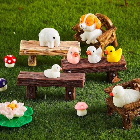 Skylety 100 Pieces Mini Rabbit Carrot Figurines Easter Bunny Carrot Figures Resin Duck Miniatures Figurines Tiny Resin Animal Figurine Micro Landscape Dollhouse Ornament for DIY Easter Bunny Garden in Saudi Arabia
