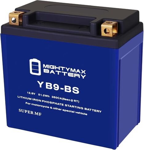 Mighty Max Battery YB9-BS Lithium Lithium Brategy لـ Kawasaki 125 BN125 Eliminator 01-10 in Saudi Arabia