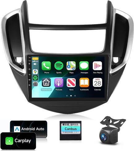【8Core 4G 64G】 ستيريو سيارة QLED لسيارة Chevy Trax 2014 2015 2016 مع شاشة لمس 9 بوصة 1280X720P، Carplay Android Auto، Canbus، DSP 32EQ، 5.0 بلوتوث، FM/RDS، GPS، WiFi، SWC + كاميرا احتياطية AHD in Saudi Arabia
