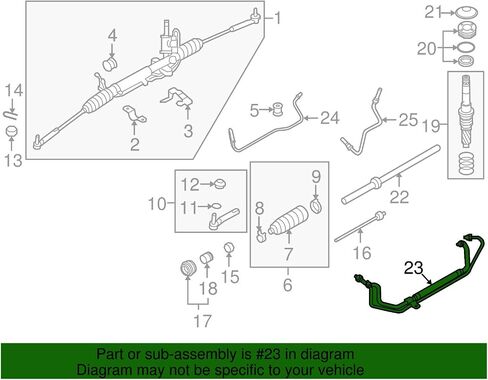 Subaru 2009-2013 Forester 2.5L Steering Gear Repair Kit Pipe 34190SC000 Genuine OEM in Saudi Arabia