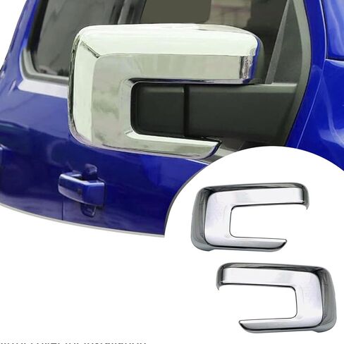 Keptrim for F150 Rearview Side Mirror Cover Trim for Ford F150 2021 2022 2023 2024 2025, ABS Chrome, 2pcs in Kuwait