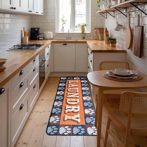 Laundry Room Rug 20"x47" TPR Non-Slip Runner Rug Laundry Rugs Organization Farmhouse laundry room corridor dog paw floor mat,Laundry Room decor for Laundry, Kitchen, Bathroom and Farmhouse Charm in Saudi Arabia