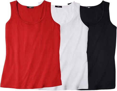 Ellos Plus Size 3 عبوات بلا أكمام دبابة in Kuwait