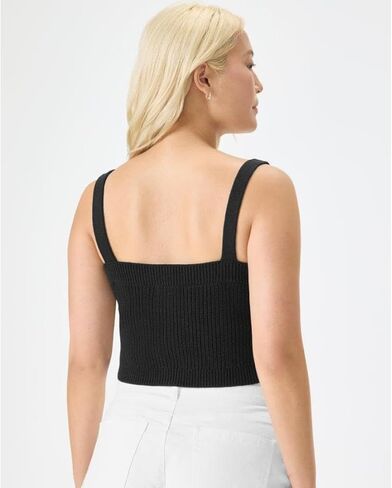 florence by mills Women's Bright Side Button-up Knit Cropped Tank in Saudi Arabia