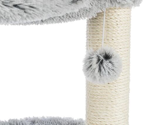 TRIXIE Gerado Cat Tree with Hammock, Condo, Scratching Post, Cat Toy (Gray) in Kuwait