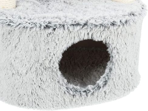 TRIXIE Gerado Cat Tree with Hammock, Condo, Scratching Post, Cat Toy (Gray) in Kuwait