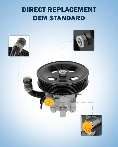 ECCPP Power Steering Pump fit for Kia Rondo 2007-2010 L4 2.4L for Magentis 2007-2010 L4 2.4L for Optima 2006-2010 L4 2.4L Replace 571002G000 in Saudi Arabia