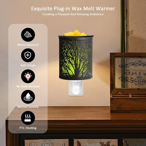 Wax Melts Warmer Plug in Wall–Electric Wax Warmer with 7 Colors Light Fragrance Wax Burner PTC Heating Pluggable Wax Melter Warmer with Removal Dish Gift & Home Decor in Saudi Arabia