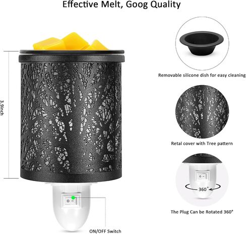 Wax Melts Warmer Plug in Wall–Electric Wax Warmer with 7 Colors Light Fragrance Wax Burner PTC Heating Pluggable Wax Melter Warmer with Removal Dish Gift & Home Decor in Saudi Arabia