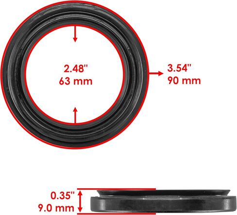 Caltric Rear Differential Seal Compatible with Yamaha Grizzly 660 YFM660 2002-2008 93102-65004-00 Qty 2 in Saudi Arabia