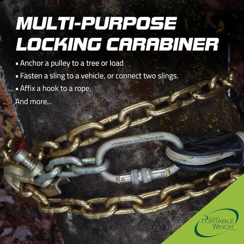 Portable Winch Co. PCA-1702 Steel Locking Carabiner in Kuwait