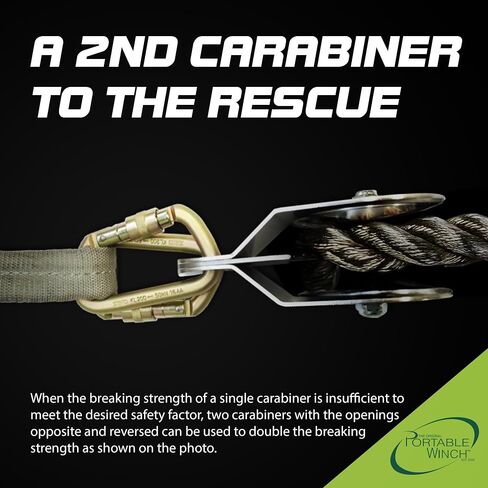 Portable Winch Co. PCA-1702 Steel Locking Carabiner in Kuwait