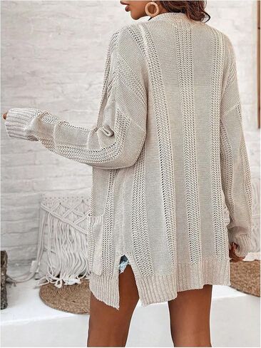 GORGLITTER Women's Crochet Cardigan Sweaters Lightweight Long Sleeve Open Front Kimono in Saudi Arabia