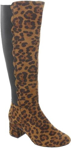 Masseys Alix Boot for Women Feminine with Scalloped Details Boot with Zip Closure and Block Heel in Saudi Arabia