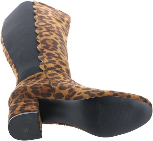 Masseys Alix Boot for Women Feminine with Scalloped Details Boot with Zip Closure and Block Heel in Saudi Arabia