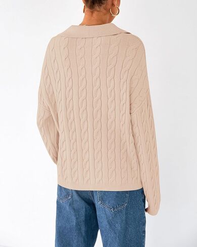 BTFBM Women's Oversized Sweaters Fall Fashion Clothes 2025 Trendy Knit Pullover Casual Long Sleeve V Neck Sweater Jumper Tops in Saudi Arabia