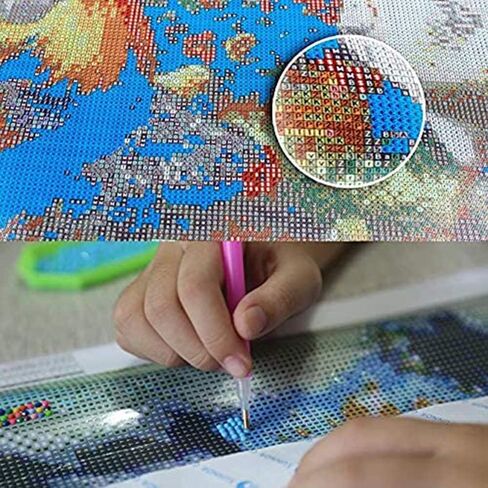 Fire Phoenix Diamond Painting DIY 5D, Numbering Kit, Animal/Wildlife Crystal Rhinestone Diamond Paintwork Mythical Creature Pictures Burning Mountain Artwork Home Decor Adults Gift(12''Wx 16''H) in Kuwait