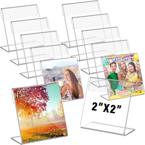 Chunful 12 Pack Clear Self Self Photo Frames Picture Picture Frame Small Wallet Size Size Disktop Display FreeStand for Home Office (2 × 3 Inches) in Saudi Arabia