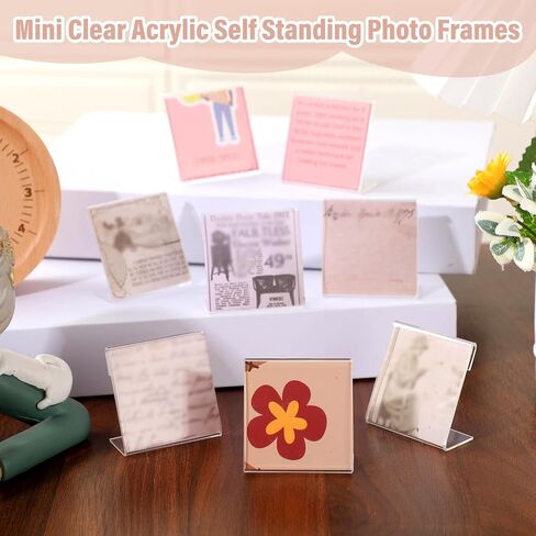 Chunful 12 Pack Clear Self Self Photo Frames Picture Picture Frame Small Wallet Size Size Disktop Display FreeStand for Home Office (2 × 3 Inches) in Saudi Arabia
