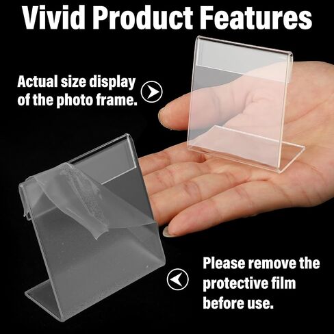 Chunful 12 Pack Clear Self Self Photo Frames Picture Picture Frame Small Wallet Size Size Disktop Display FreeStand for Home Office (2 × 3 Inches) in Saudi Arabia
