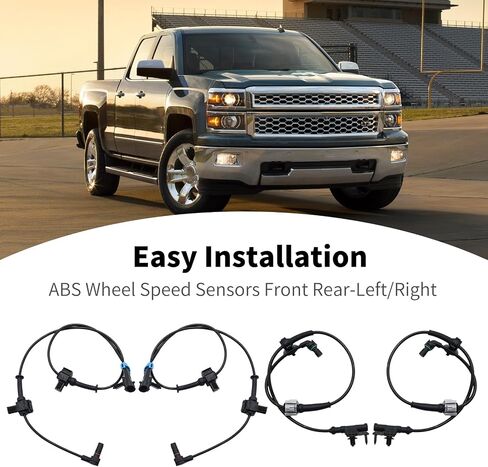 4pcs 15229012 الأمام الخلفية الأمامية اليسار واليمين ABS SPEED Sensor استبدال Chevry Silverado 1500 2007 2008 2008 2010 2011 2012 2013 استبدال GMC Sierra 1500 2007-2013 استبدال 10384745 in Saudi Arabia