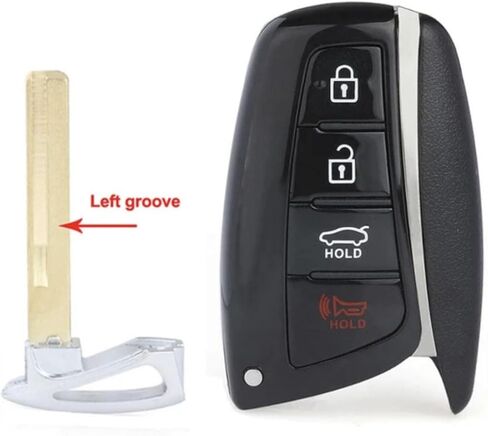 Replacement Key Fob Shell Case for Hyundai Azera Equus Santa Fe Sport 2013-2018 Keyless Entry Remote Car Key Fob Cover Casing with Uncut Left Blade Blank in Saudi Arabia