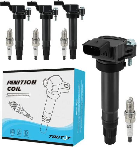 Set of 4 UF725 Ignition Coil Pack & Iridium Spark Plugs (1.2L Only) 2013-2015 For Chevrolet Spark,Replace # C1846 5C1903 96983945 25190788 19350923 9023781 in Saudi Arabia