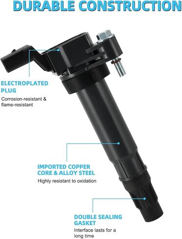 Set of 4 UF725 Ignition Coil Pack & Iridium Spark Plugs (1.2L Only) 2013-2015 For Chevrolet Spark,Replace # C1846 5C1903 96983945 25190788 19350923 9023781 in Saudi Arabia