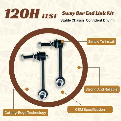 K80946 K80948 2PC Stabilizer Front Sway Bar Bar Link Fit for Toyota 2015 2017 2017 2018 2019 2020 2021 2022 Tacoma ، 2005 2006 2007 2008 2008 2010 2012 2013 2014 Tacoma 4WD & RWD in Kuwait
