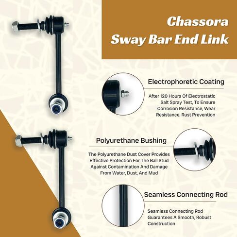 K80946 K80948 2PC Stabilizer Front Sway Bar Bar Link Fit for Toyota 2015 2017 2017 2018 2019 2020 2021 2022 Tacoma ، 2005 2006 2007 2008 2008 2010 2012 2013 2014 Tacoma 4WD & RWD in Kuwait