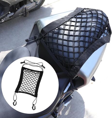 2pcs شبكات شحن الدراجات النارية ، شبكات البضائع الصغيرة المرنة ، شبكات Bungee Storage ذات الطبقة المزدوجة ، وترقية شبكات Cargos Bike مع خطافات قابلة للتعديل ، 11 "x9" in Saudi Arabia