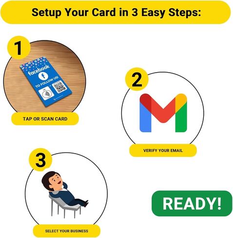 بطاقة النقر للمراجعة الاجتماعية | مراجعة رمز الاستجابة السريعة | بطاقة مراجعة تماسية | بطاقة NFC Tap | استخدام غير محدود لبطاقات NFC... (عبوة من 3 بطاقات اجتماعية) in Kuwait