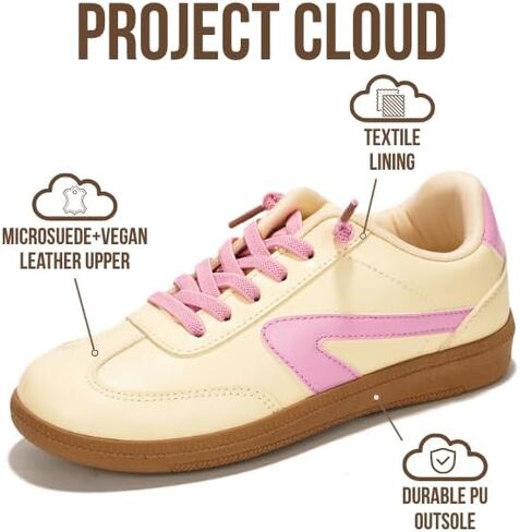 Project Cloud Kids Shoes for Girls & Boys - Non-Slip Memory Foam Girls Shoes - Lightweight Lace-Up Boys Fashion Sneakers Trendy (Little Irita) in Kuwait