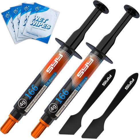 Syy Thermal Paste CPU مع مجموعة أدوات ، وحدة المعالجة المركزية المركبة الحرارية لـ IC/Processor/CPU/جميع المبردات ، Formula New Carbon سهلة تطبيقها (4G) in Kuwait