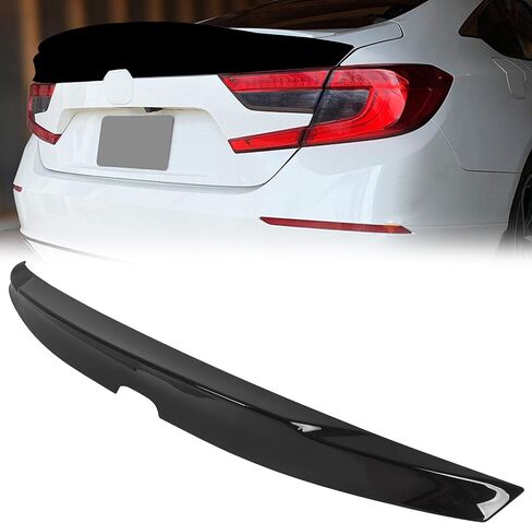 المفسد Ecotric الخلفي الجذع Duckbill المفسد متوافق مع 2018-2022 هوندا أكورد 4 الباب سيدان الجذع الخلفي المفسد المفسد ليد الذيل لامع لامعة باللون الأسود in Saudi Arabia