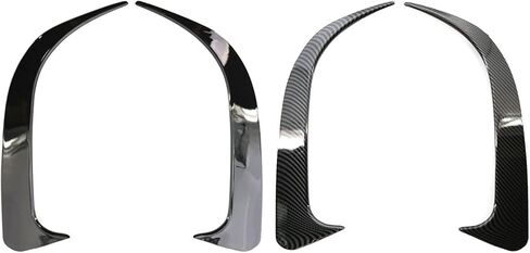 ABS Carbon Carbon Fiber Look Pumper Spoiler Cover Cover Side Canard متوافق مع Mercedes-Benz W117 CLA 200 250 45 AMG 2014-2018 (اللون: حبة الكربون ، الحجم: 1) in Kuwait