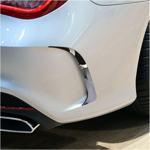 ABS Carbon Carbon Fiber Look Pumper Spoiler Cover Cover Side Canard متوافق مع Mercedes-Benz W117 CLA 200 250 45 AMG 2014-2018 (اللون: حبة الكربون ، الحجم: 1) in Kuwait