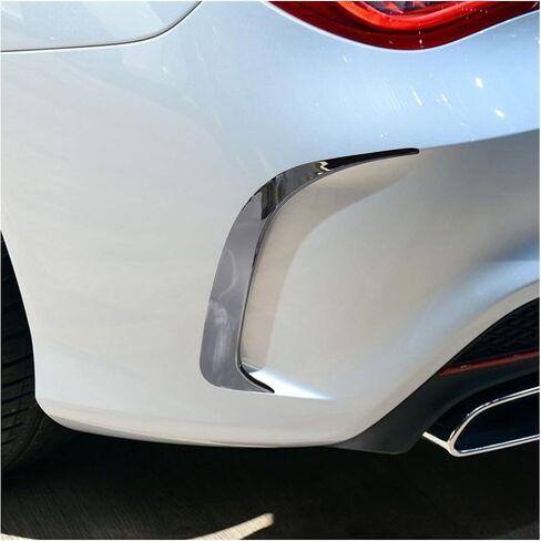 ABS Carbon Carbon Fiber Look Pumper Spoiler Cover Cover Side Canard متوافق مع Mercedes-Benz W117 CLA 200 250 45 AMG 2014-2018 (اللون: حبة الكربون ، الحجم: 1) in Kuwait