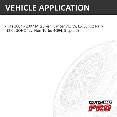 Clutchmaxpro Performance Stage 2 Clutch Kit متوافق مع 2004-2007 Mitsubishi lancer de es ls se oz rally 2.0l sohc non-turbo 5 سرعات (CP05510HD-ST2) in Saudi Arabia