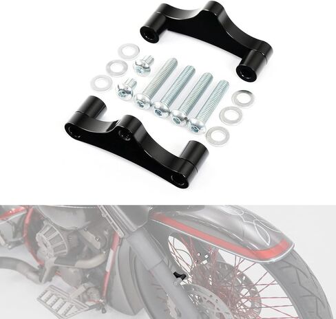 XMT-MOTO Black 21" 23" 26" 30" Front Fender Spacer Fender Mounting Spacers Kit Fit for Harley Touring Electra Glide 2000-2013 in Saudi Arabia