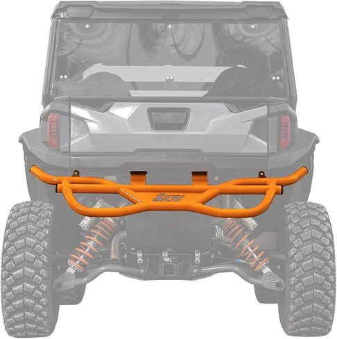 SuperATV Rear Bumper for 2020+ Polaris General XP 1000/4 1000 | Made with 1.75" Heavy-Duty Steel Tubing | Orange | UV and Rust-Resistant Powder-Coated | Mounts Directly to Frame | Protects Rear End in Saudi Arabia