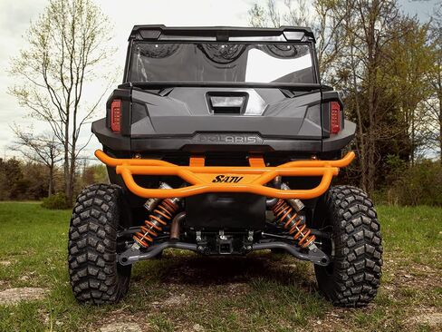 SuperATV Rear Bumper for 2020+ Polaris General XP 1000/4 1000 | Made with 1.75" Heavy-Duty Steel Tubing | Orange | UV and Rust-Resistant Powder-Coated | Mounts Directly to Frame | Protects Rear End in Saudi Arabia