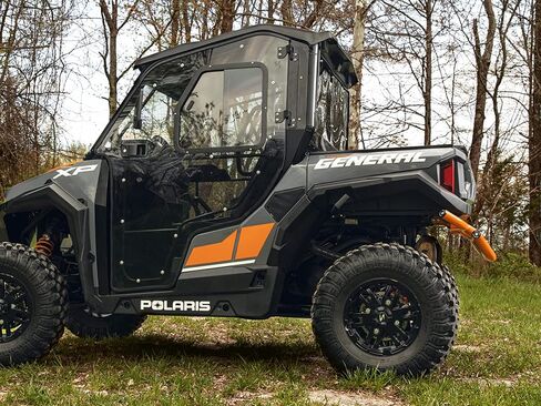SuperATV Rear Bumper for 2020+ Polaris General XP 1000/4 1000 | Made with 1.75" Heavy-Duty Steel Tubing | Orange | UV and Rust-Resistant Powder-Coated | Mounts Directly to Frame | Protects Rear End in Saudi Arabia