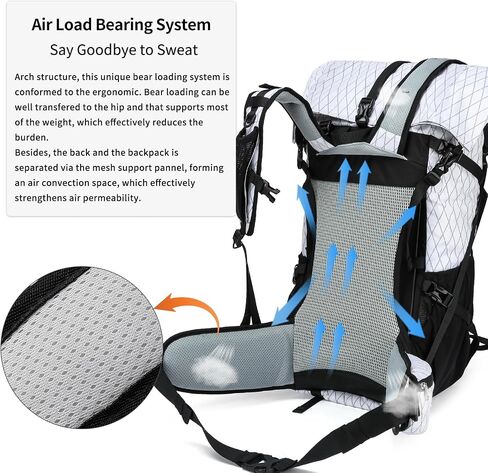 Hiking Backpack,40L to 50L Extra Large Capacity Hiking Bag, Internal Frame Camping Backpack, Upgraded X-PAC Lightweight Sport Daypack Travel Backpack Fit For Mountain Climbing Camping(Yellow) in Kuwait