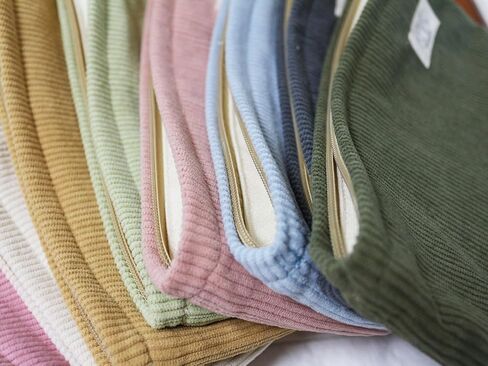 Happyheidi Navy Green Corduroy Bag Bag Cosmetic Actmetic Pouch in Kuwait