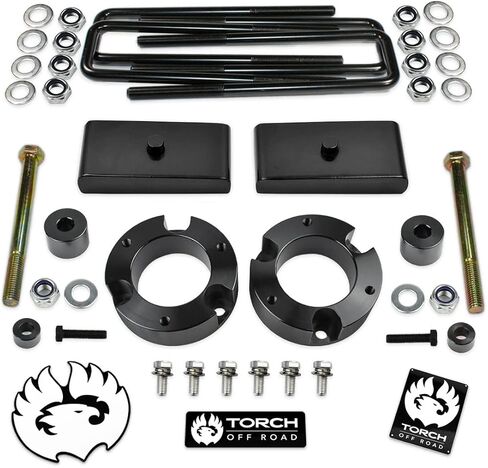 Torch 2 "Front 1" مجموعة الرفع الخلفي لعام 2005-2023 Toyota Tacoma 4x4 4WD W DROP DROP TRD SR5 - نماذج مع 6 LUG WHILE BOLT نمط فقط in Saudi Arabia